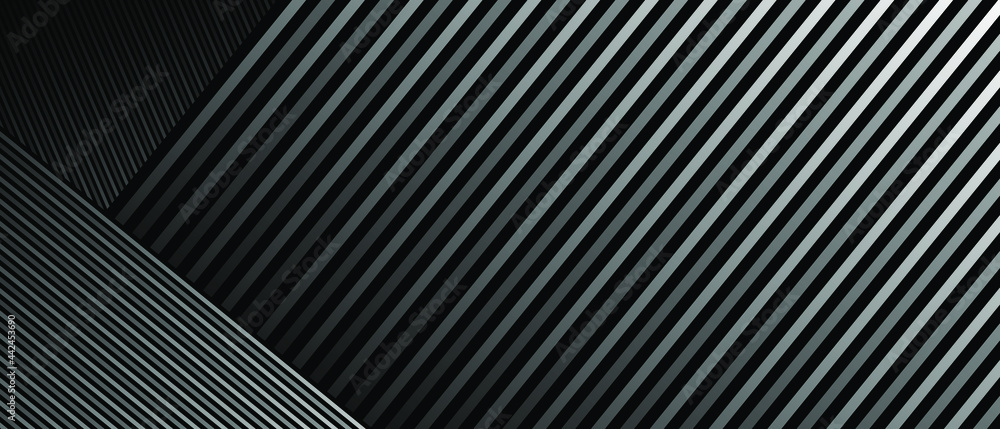 Poster abstract black background with diagonal lines. modern dark abstract vector texture.