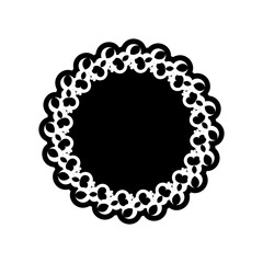 Indian mandala. black and white logo. Decorative round ornaments. Unusual flower shape. Oriental vector, Patterns of anti-stress therapy. Weaving design elements. Yoga logos vector.