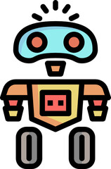robot color outline icon