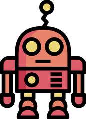 robot color outline icon