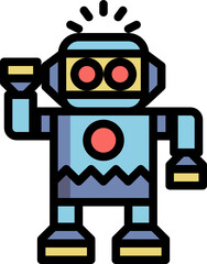 robot color outline icon