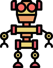 robot color outline icon