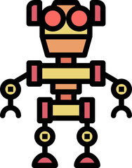 robot color outline icon