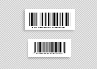 Barcode isolated on transparent background. Vector icon.