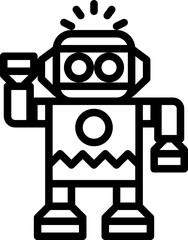 robot outline icon