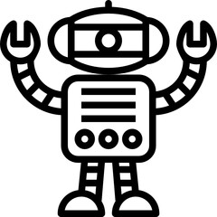 robot outline icon