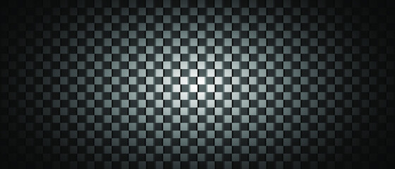 Dark black Carbon fiber Geometric grid background. Modern dark abstract vector texture.