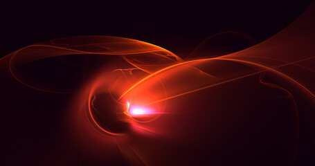 3D rendering abstract multicolor fractal light background