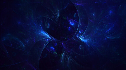 3D rendering abstract multicolor fractal light background