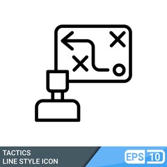 Strategy line icon isolated on white background. EPS 10