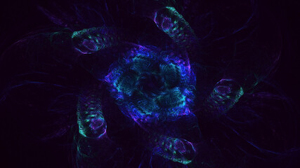 3D rendering abstract round light background