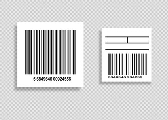 Barcode isolated on transparent background. Vector icon.