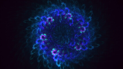 3D rendering abstract round light background