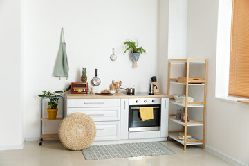 Stylish interior of modern kitchen