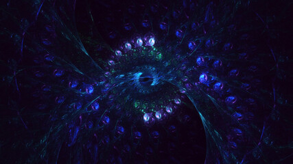 3D rendering abstract round light background