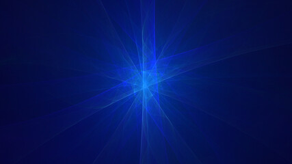 3D rendering abstract blue fractal light background