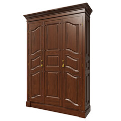 3d image wooden cabinet in classic style