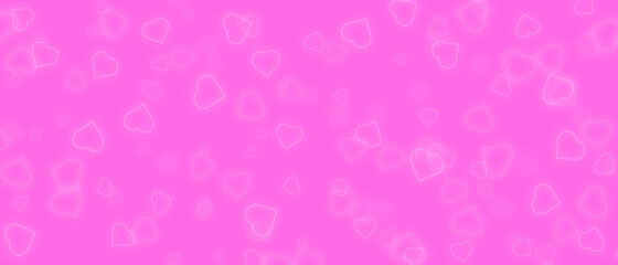 Abstract hearts shape on pink background