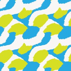 Blue Brush Stroke Fur Seamless Pattern