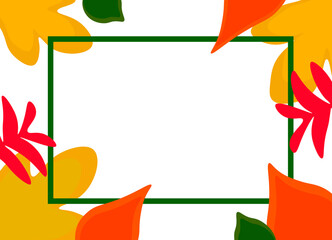 autumn leaves frame