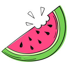 Bitten watermelon