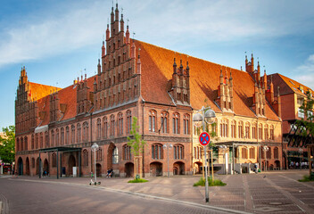 HANNOVER, GERMANY. JUNE 19, 2021. Old City Hall and Market Church.