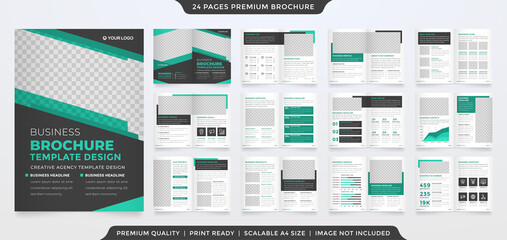 set of a4 business brochure template with abstract style and modern layout