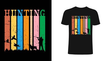 Hunting  t-shirt design template. roll, bolling, roll bolling, T-Shirt. Print for posters, clothes, mugs, bags, greeting cards, banners, advertising - obrazy, fototapety, plakaty