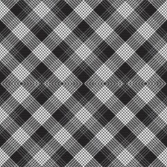 Black and White Argyle Plaid Tartan textured Seamless Pattern Design