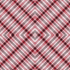 Red Argyle Plaid Tartan textured Seamless Pattern Design