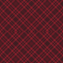Red Argyle Plaid Tartan textured Seamless Pattern Design