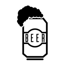 Beer can icon isolated on white background