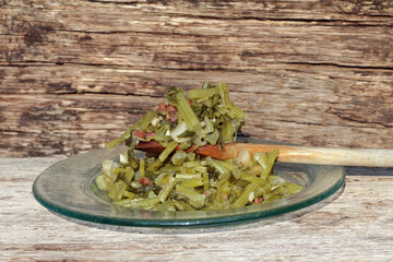 cooked turnip stalk