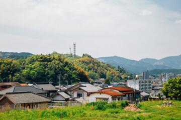 Fototapeta na wymiar View of Ozu village in Ehime, Shikoku, Japan