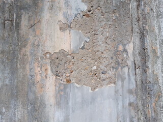 gray paint peeled off gravel mixed concrete texture 2