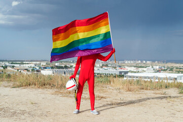 Astronaut with LGBT Flag - Gay Pride LGBT.Madrid.Spain