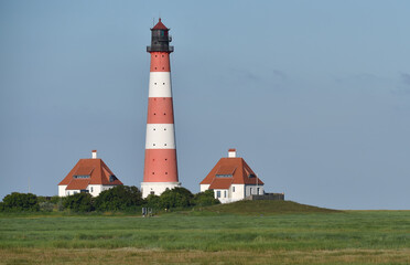 Fototapeta na wymiar Leuchtturm Westerheversand 