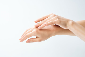 female hands exercise skin care fingers health