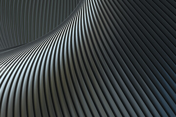 black Abstract wall wave architecture abstract background 3d rendering ,black background for presentation