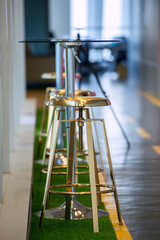Table and chair on the lobby