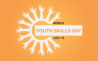 world youth skills illustration vector, suitable for posters, backgrounds and banners, easy to edit, eps 10