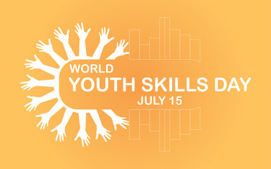 world youth skills illustration vector, suitable for posters, backgrounds and banners, easy to edit, eps 10