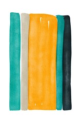 Hand drawing watercolor abstract background design. Green Yellow Beige colors. Use for poster, card, print, postcard, banner, advertising, marketing, shop, textile, interior