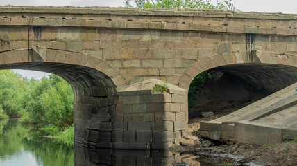 the last and only old stone bridge of the 18th century in Russia