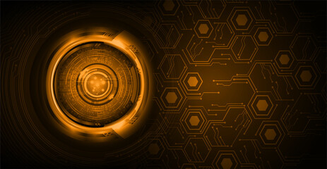 eye cyber circuit future technology concept background