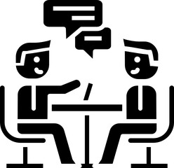 Men on a Business Meeting Icon. Business concept icon style