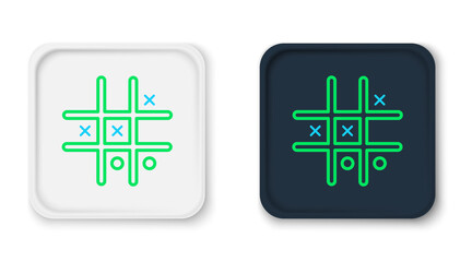 Line Tic tac toe game icon isolated on white background. Colorful outline concept. Vector