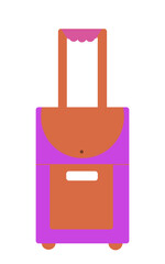 Suitcase packing for travel illustration