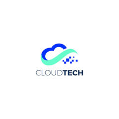 Cloud tech Logo for technology design