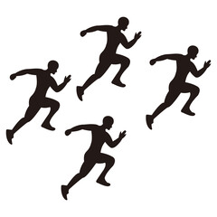 boy running icon vector illustration sign